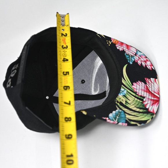 CALI Floral Hat Embroidered Headlines Baseball Cap Snapback Print - Picture 9 of 9